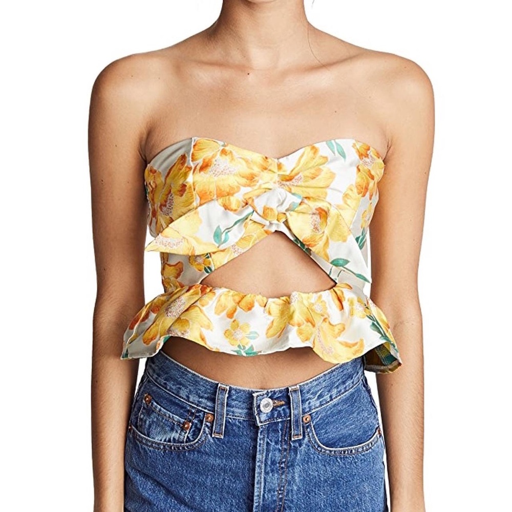 Endless Rose Floral Brocade Corset Top Size XS